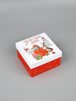 Коробки подарочные новогодние набор 5 в 1 «Уютный Новый год», 14×14×8–22×22×12 см