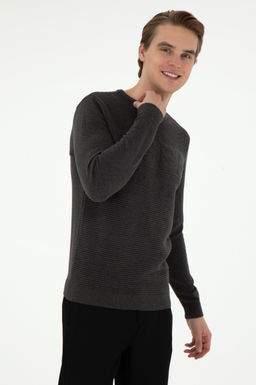 Erkek Antrasit Melanj Kazak