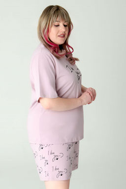 Арт. 9172 Пижама с шортами 52-58 (4 шт) Цвет:пудра - Калинка фото 3