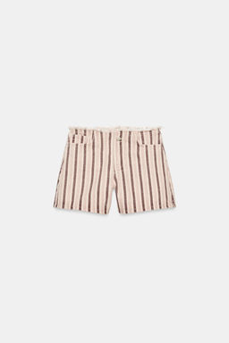 SHORTS Z1975 DENIM DESFLECADO RAYAS / Multicolor - Zara фото 4