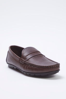 Trendyolmilla Shoes Kahverengi Hakiki Deri Kare Burun Erkek Loafer Ayakkab? TAKSS25LA00012  фото 5