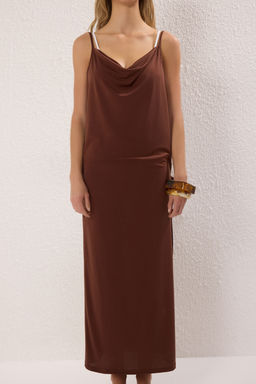 Siyah Orme Y?rtmacl? Maxi Plaj Elbise TBESS25EL00115 - Trendyolmilla фото 11