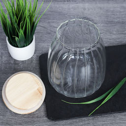 Банка для сыпучих бамбуковая крышка рифленая 1000 мл /LCSC2433/уп 60/ - Галеонтрейд фото 11