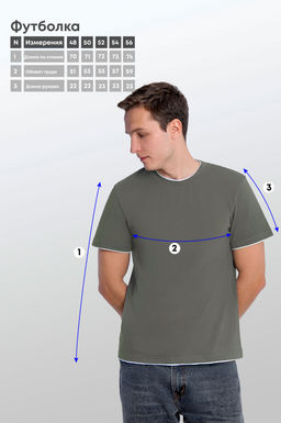 Арт. 67115/5 Футболка мужская 48-56 (5 шт) Цвет:серо-зеленый - Идеал фото 12