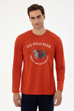 Мужской оранжевый пижамный комплект Неожиданная скидка в корзине - U.s. polo assn фото 3