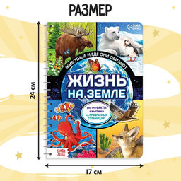 Энциклопедия с прозрачными страницами «Жизнь на земле. Животные и где они обитают», 30 стр.