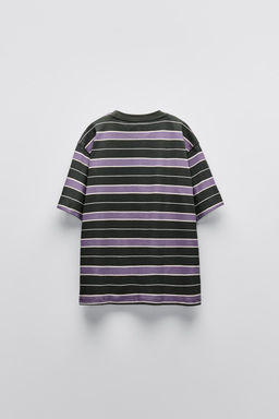 STRIPED EMBROIDERED T-SHIRT - Zara фото 4