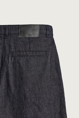 PANTAL?N CHINO DENIM LIGERO ALGOD?N - LINO / ?ndigo - Zara фото 9