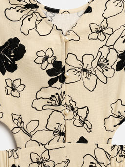 ACOOLA / Полукомбинезон для девочек Franz бежевый принт  фото 4