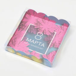 Цена за 5 шт. Коробка для печенья «С 8 Марта», 15×15×3 см