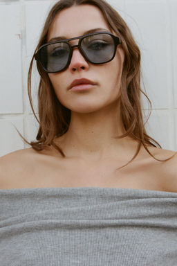 JERSEY PUNTO OFF SHOULDER / Gris vigor? - Zara фото 3