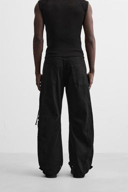 CARGO POCKET DENIM TROUSERS - Zara фото 3