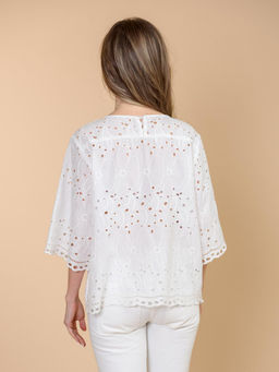 Блузка (хлопок) шитье №24-518 - Ганг фото 4