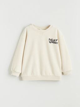 Bask?l? Erkek ?ocuk Sweatshirt