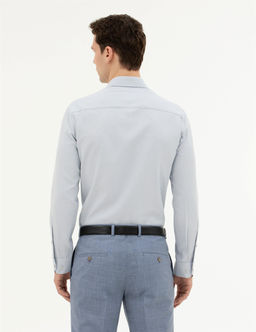 Gri Slim Fit Uzun Kollu G_mlek - Pierre cardin фото 5