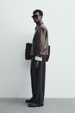 WASHED LEATHER JACKET - Zara фото 4