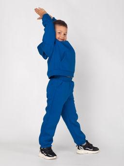 Костюм детский футер 3-х нитка начес пенье Бейби стайл СИНИЙ НЕОН 3 - Domtrik фото 9