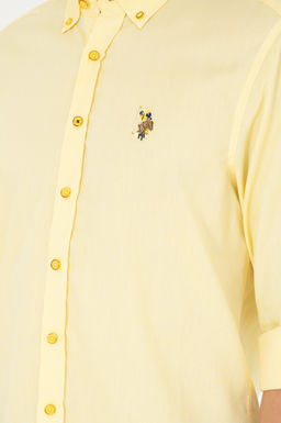 Мужская желтая базовая рубашка с длинным рукавом Неожиданная скидка в корзине - U.s. polo assn фото 7