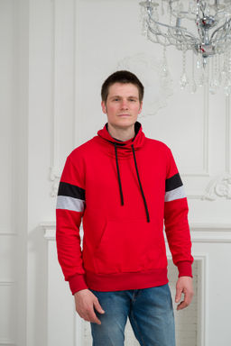 Толстовка мужская из футера Оскар красный - Амадэль фото 5