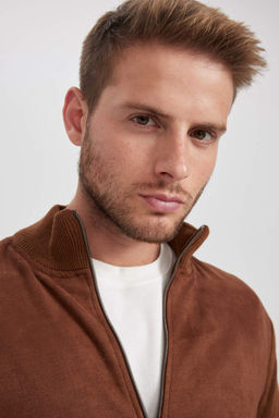 Кардиган Slim Fit с высоким воротником - Defacto фото 4