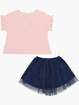 Комплект для девочки с принтом UD 3962/3963 роз/синий - Mini maxi фото 3