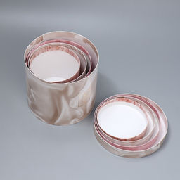 Набор шляпных коробок для цветов 4 в 1 Текстурный, 14 13 см - 20 17,5 см - Дарите счастье фото 12