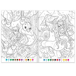 Раскраска по номерам Прекрасные феи, 16 стр., формат А4