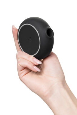 Вакуумный стимулятор клитора с вибрацией Satisfyer Pro To Go 3, черный, 8,5 см