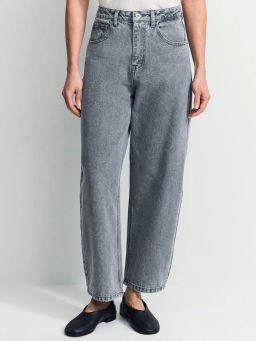 Джинсы barrel с высокой посадкой укороченной длины / Zarina  фото 2