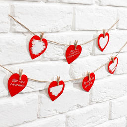 Гирлянда, интерьерное украшение Моей половинке, 7 штук, 7?7 см - Сима-ленд фото 4