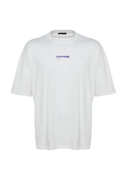 TRENDYOL MAN Antrasit Oversize/Genis Kesim Kabar?k Bask?l? %100 Pamuklu T-Shirt TMNSS23TS00171 - Trendyolmilla фото 22