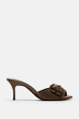 ZAPATO TAC?N EFECTO SATINADO / Marr?n Chocolate - Zara фото 4