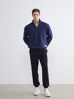 Fermuarl? Dik Yaka Erkek Sweatshirt