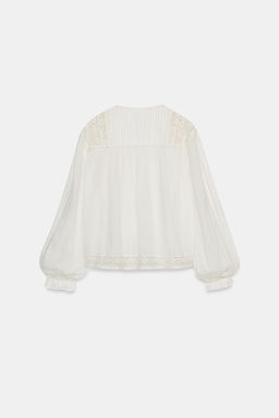 ZW COLLECTION EMBROIDERED SHIRT - Zara фото 5