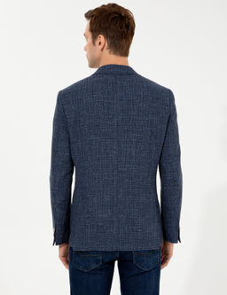 Темно-синяя приталенная куртка - Cacharel фото 5