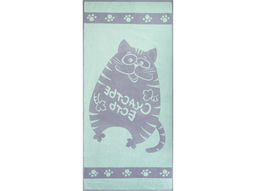 Полотенце махровое 6с102.411ж1 Счастье есть(мятный2) 67х150см