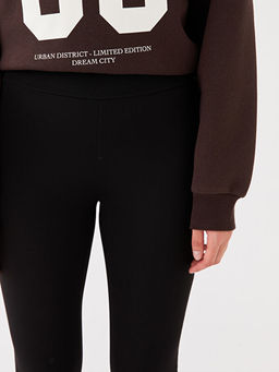 Beli Lastikli D?z ?nterlok Kad?n Tayt