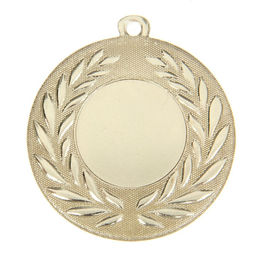 Медаль под нанесение золото 024, d=5 см, без ленты