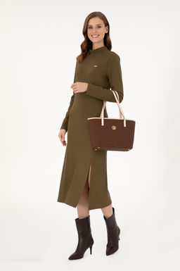 Женская коричневая сумка через плечо Неожиданная скидка в корзине