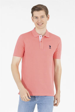Мужская базовая футболка с воротником поло Pomegranate Blossom - U.s. polo assn фото 8