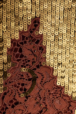 ZW COLLECTION LIMITED EDITION LACE SEQUIN DRESS - Zara фото 6