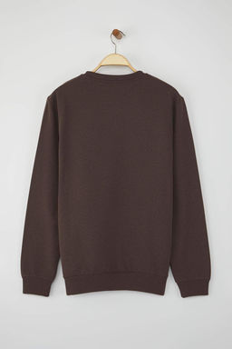 Kahverengi Regular/Normal Kesim Ici Polar/S?cak Tutan Sweatshirt TMNAW21SW1208