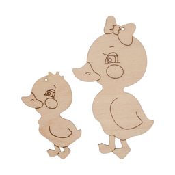 Заготовка для декорирования Mr. Carving ВД-1164 Подвеска фанера 0.3 см Гусыня в шляпе(5.5х9см.) фото 2