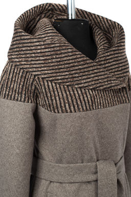 01-10252 Пальто женское демисезонное (пояс) - El podio фото 7