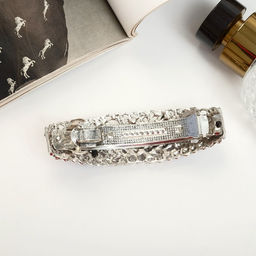 Заколка - автомат для волос «Сара», фиалки, 8.5 см