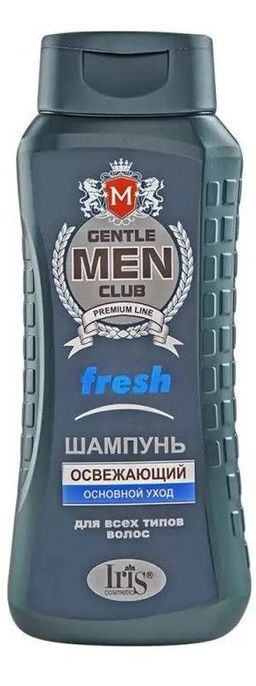 IRIS "Gentlemen club" Шампунь для мужчин "FRESH освежающий" д/всех типов волос (400мл).12