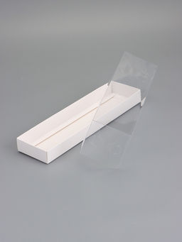 Цена за 2 шт. Кондитерская коробка под рулет, белая, с прозрачной крышкой, 30×8×8 см