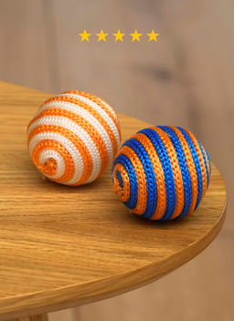 Игрушка для кошек, мяч плетеный, 4 см., 2 шт. PS030