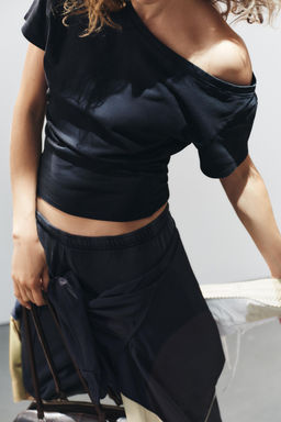 CAMISETA HEAVY COTTON MANGA CORTA / Marino - Zara фото 4