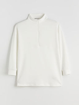 Dik Yaka Kad?n Sweatshirt Tunik